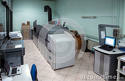 Digital press printing machine Stock Photo