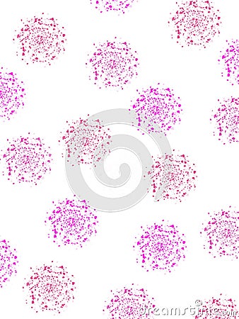 Digital pretty pink paint splatter Stock Photo