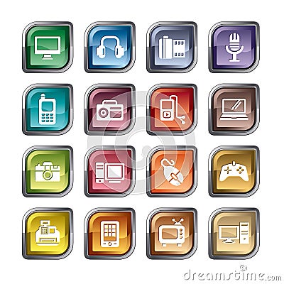 Digital Products Icons Stock Photo