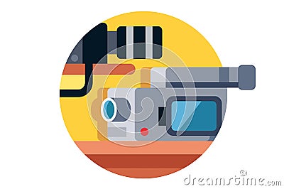 Digital professional video camera Vector Illustration
