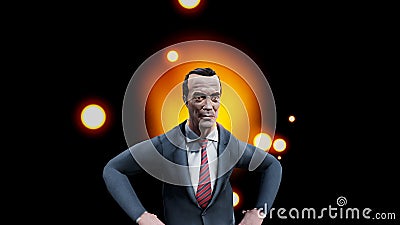 Digital Rendering Male Suit Motion Background Stock Photo