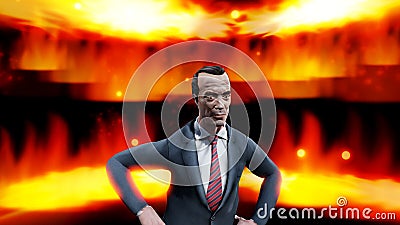 Digital Rendering Male Suit Motion Background Stock Photo