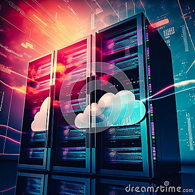 digital repository of big data technologies, generative AI Stock Photo