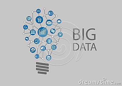 Digital revolution for big data and predictive analytics. Vector Illustration