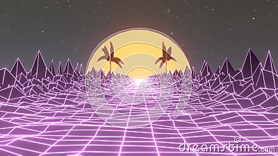 Digital 80s Abstract 3D Animation Background Stock Video - Video of  fashion, party: 211035195