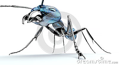Digital safety concept electronic computer bug isolated Cartoon Illustration