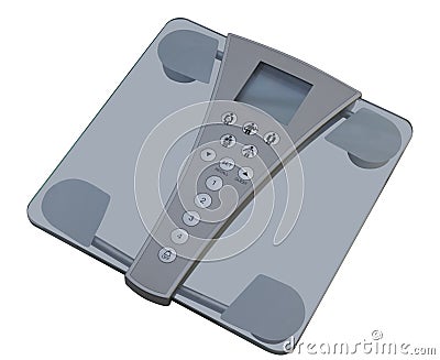 Digital scales and body composition Stock Photo