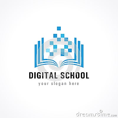 Digital school. Vector Illustration