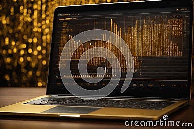 Digital binary data wallpaper ai generated Stock Photo