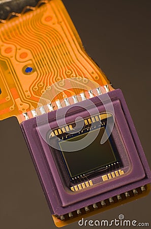 Digital Sensor and Circuit Stock Photo