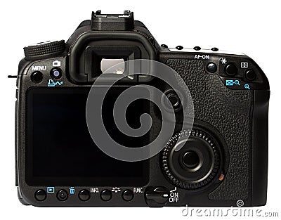 Digital SLR Camera Back Stock Photo