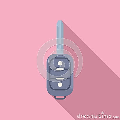 Digital smart key icon flat vector. Activate access Vector Illustration