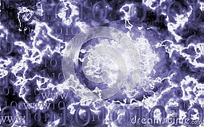 Digital storm Stock Photo