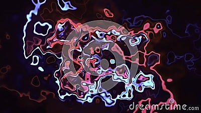 Digital swirling liquid colorful texture. Motion. Abstract transforming shapes of unknown surface. Stock Photo