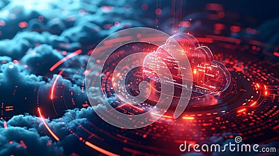 Digital Symphony in the Clouds: Data Harmony. Concept Digital Transformation, Cloud Computing, Data Stock Photo