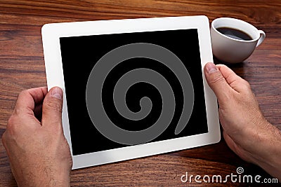 Digital tablet with blank screen Stock Photo