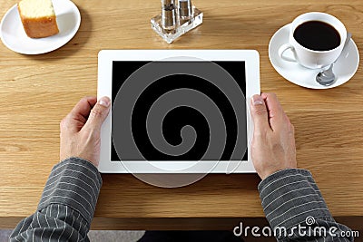 Digital tablet with blank screen Stock Photo