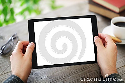 Digital tablet with blank screen Stock Photo