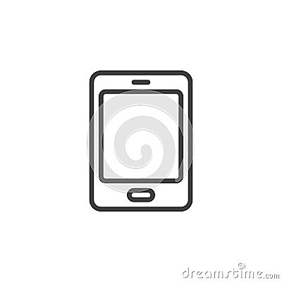 Digital Tablet line icon Vector Illustration