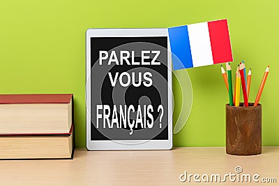 question parlez-vous francais? Stock Photo