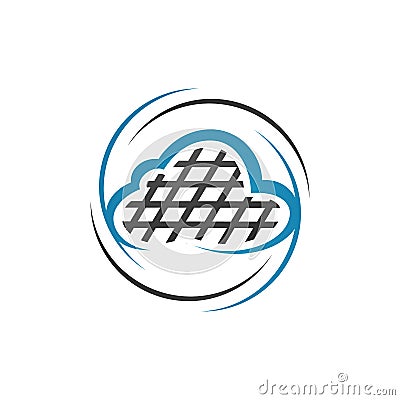 Digital Tech Cloud Logo Vector Illustrations Vector Illustration