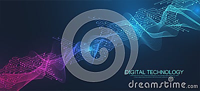 Digital tech motherboard texture design. Software coding. Technology electronic motherboard texture. Engineering and Vector Illustration