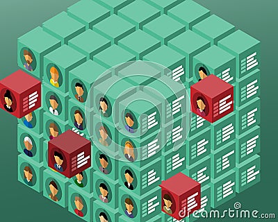 Digital tech in recruitment vector Vector Illustration