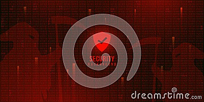 Digital technology background with binary code, Cyberspace security wallpaper Stock Photo