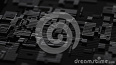 Digital technology background. Directed stream of luminous particles. Big data visualization. 3d rendering Stock Photo