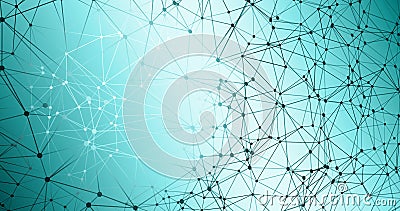 Digital technology, neural network algorithm graphic dot backgrounds, digital data science graphics Stock Photo