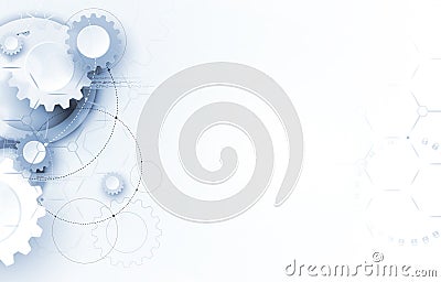 Digital technology world. Business media and virtual concept. Vector backg Vector Illustration