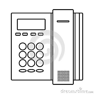 Digital telephone office icon Vector Illustration
