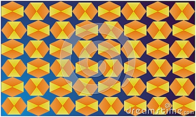 Digital textile design of hexagon art on abstract background Vector Illustration