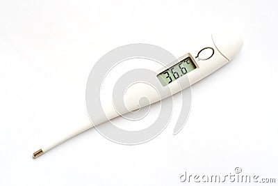 Digital thermometer isolated Stock Photo