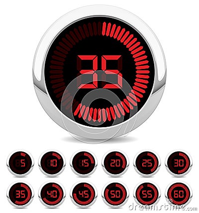 Digital timer Vector Illustration