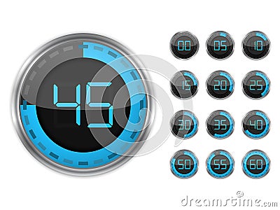 Digital Timer Vector Illustration