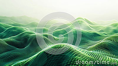 Digital Topography - Abstract Landscape of Data Stock Photo