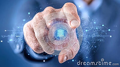 Digital Touch, Exploring Networked Data Stock Photo