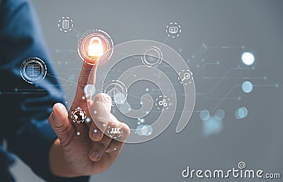 Digital transformation change management, internet of things. new technology bigdata and business process strategy, automate Stock Photo