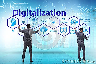 Digital transformation and digitalization technology concept Stock Photo