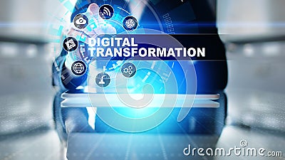 Digital transformation, disruption, innovation. Business and modern technology concept. Stock Photo