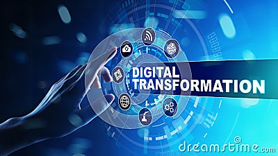 Digital transformation, disruption, innovation. Business and modern technology concept. Stock Photo