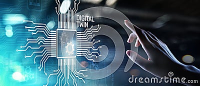 Digital twin business and industrial process modelling. innovation and optimisation. Stock Photo