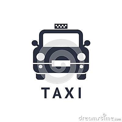 Digital vector black travel taxi Vector Illustration