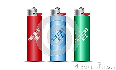 Digital vector cigarette lighter mockup Vector Illustration