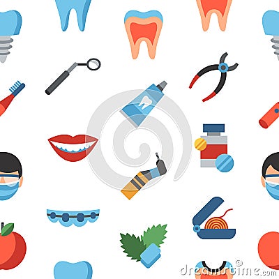 Digital vector dentistry simple icons Stock Photo