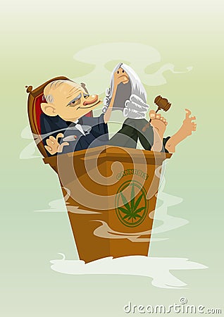 Digital vector funny comic cartoon Vector Illustration