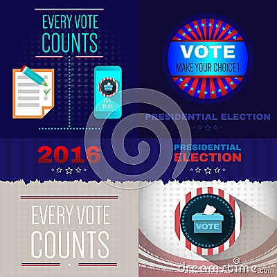 Digital vector usa presidential election Stock Photo