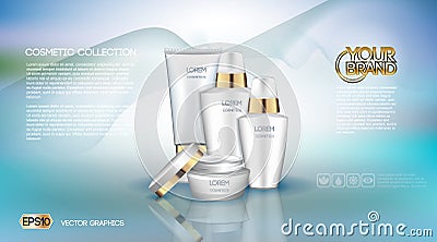 Digital vector white matte surface skin care cream Vector Illustration