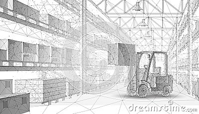 Digital warehouse. Stock Photo